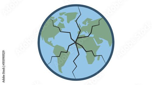 illustration of the fracture of the world