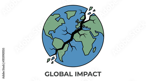 illustration of the fracture of the world