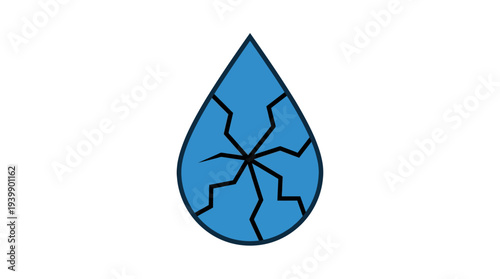 a drop of water that symbolizes dryness