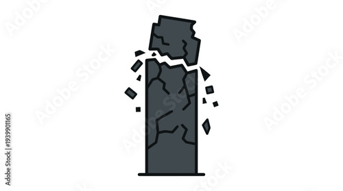 illustration of a collapsed building