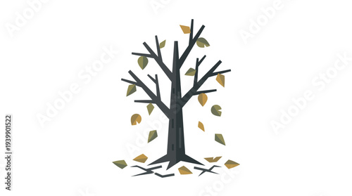 Withered tree symbolizes decay
