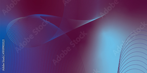 Glowing DeepSkyBlue, Purple and Blue abstract light streaks sweeping across a deep shadowy space with sparkling micro particles, modern digital technology background, vector style