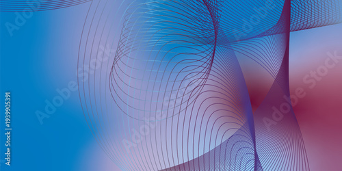 Glowing DeepSkyBlue, Purple and Blue abstract light streaks sweeping across a deep shadowy space with sparkling micro particles, modern digital technology background, vector style