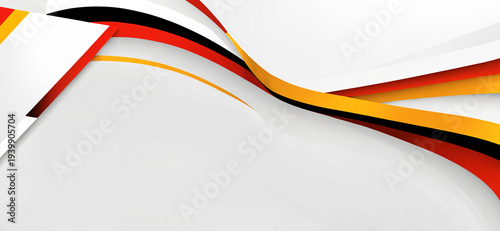 wavy ribbons in red black a...