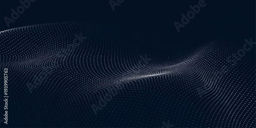 An artistic digital wallpaper featuring abstract blue lines and waves in a fluid motion pattern with light vector curves and a ripple texture for a modern technology backdrop