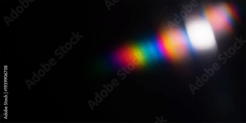 Abstract colorful lights in a glowing digital motion loop create a bright energy art backdrop with a blue rainbow pattern over dark space
