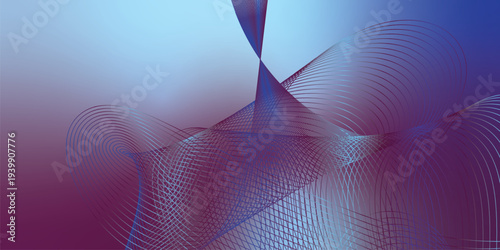 Glowing DeepSkyBlue, Purple and Blue abstract light streaks sweeping across a deep shadowy space with sparkling micro particles, modern digital technology background, vector style