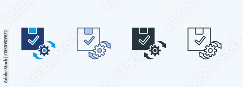 Order Processing Multiple Style Icon Collection