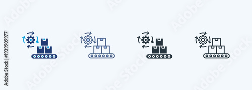 Production Line Multiple Style Icon Collection