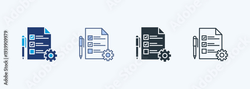 Document Management Multiple Style Icon Collection