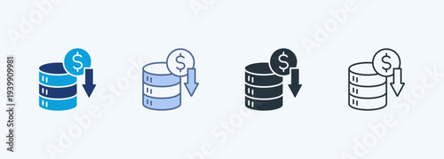 Cost Center Multiple Style Icon Collection