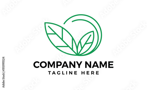 Creative Leaves Concept Logo Design Template