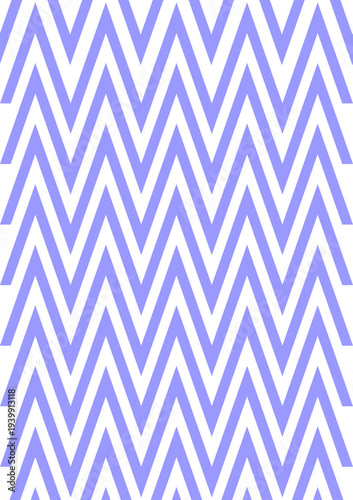 A bold and modern seamless chevron zigzag pattern featuring periwinkle blue and white stripes on a clean vertical composition. The geometric repeating design creates a dynamic, rhythmic visual texture