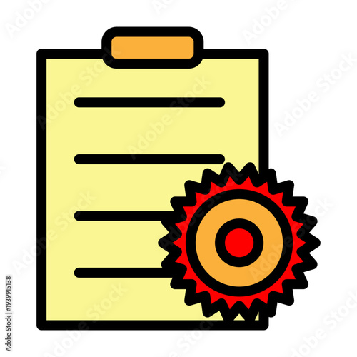 Smart Contract Vector Filled Icon Design