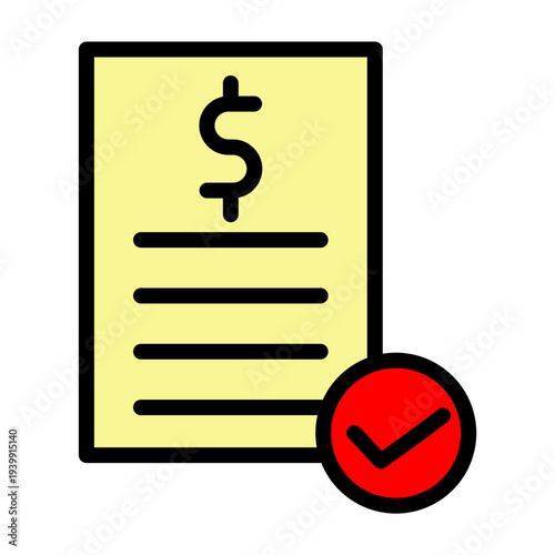 Loan Application Vector Filled Icon Design