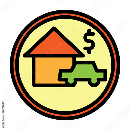 Tokenized Asset Vector Filled Icon Design