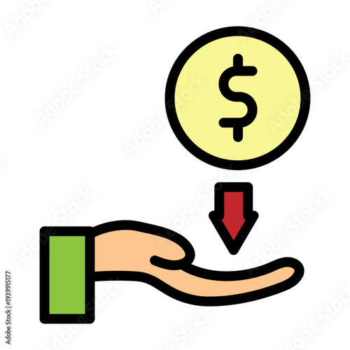 Loan Repayment Vector Filled Icon Design