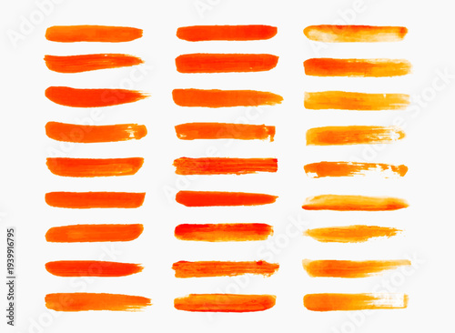 水彩の横棒ライン