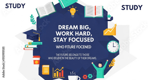 Inspirational Quote About Dreaming and Working Hard.