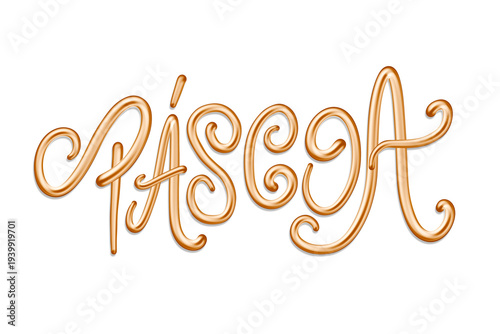 Páscoa Calligraphy Illustration