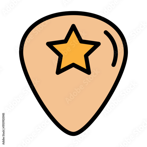 Guitar Picks Vector Filled Icon Design