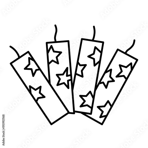 Firecracker icon vector