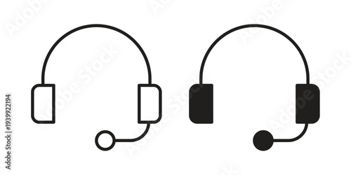 Headphone icon. Premium thin line vector illustrator. Vector EPS10