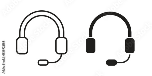 Headphones icon. Premium thin line vector illustrator. Vector EPS10