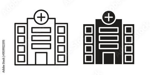 Hospital icon. Premium thin line vector illustrator. Vector EPS10