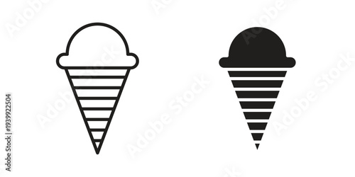 Ice cream cone icon. Premium thin line vector illustrator. Vector EPS10