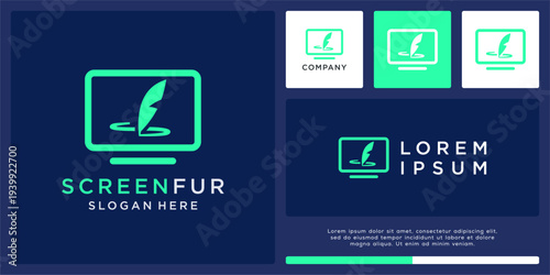 Screen fur logo design template