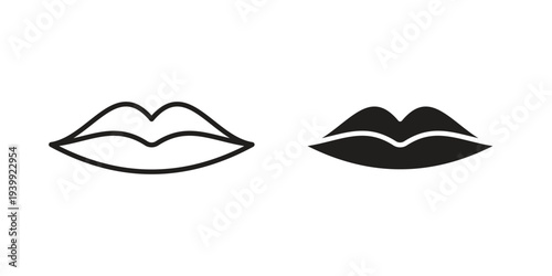 Lips icon. Premium thin line vector illustrator. Vector EPS10