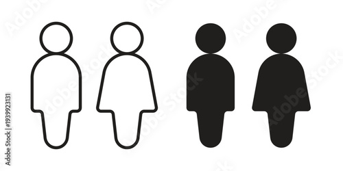 Man and woman icon. Premium thin line vector illustrator. Vector EPS10