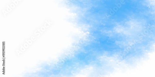 Abstract serene view of a radiant, airy sky, rendered in vibrant hues of blue and white, which creating a soothing and refreshing atmosphere.