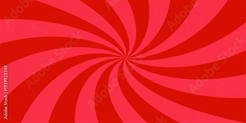 Abstract a dynamic spiral of vibrant red hues. Capturing a mesmerizing display of radial symmetry and chromatic intensity.