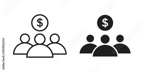 Mutual funds icon. Premium thin line vector illustrator. Vector EPS10