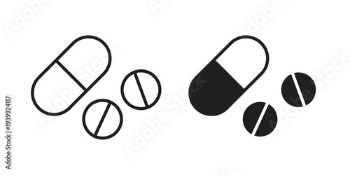 Pills icon. Premium thin line vector illustrator. Vector EPS10
