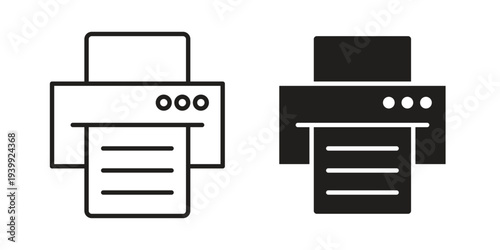 Print icon. Premium thin line vector illustrator. Vector EPS10