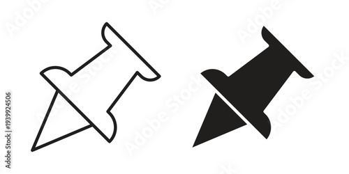 Push pin icon. Premium thin line vector illustrator. Vector EPS10