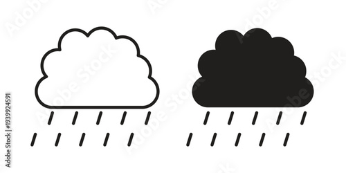 Rain icon. Premium thin line vector illustrator. Vector EPS10