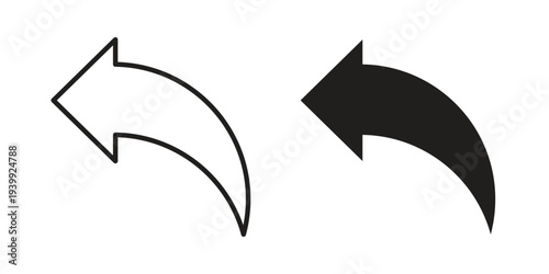 Reply icon. Premium thin line vector illustrator. Vector EPS10