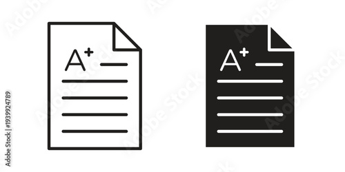 Report card icon. Premium thin line vector illustrator. Vector EPS10