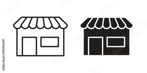 Shop icon. Premium thin line vector illustrator. Vector EPS10