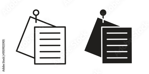 Sticky note icon. Premium thin line vector illustrator. Vector EPS10