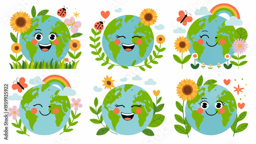 Colorful cartoon clown horn pops out of gift box with confetti on happy april fools' day