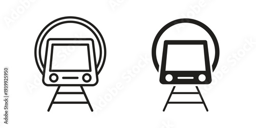Subway icon. Premium thin line vector illustrator. Vector EPS10