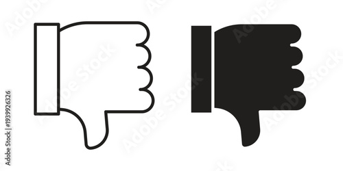 Thumbs down icon. Premium thin line vector illustrator. Vector EPS10