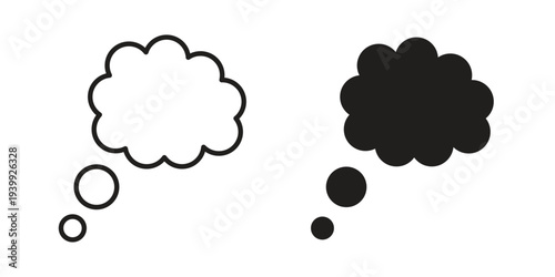 Think bubble icon. Premium thin line vector illustrator. Vector EPS10