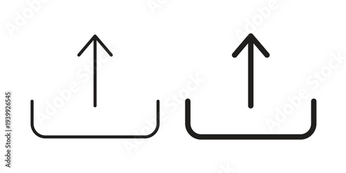 Upload arrow icon. Premium thin line vector illustrator. Vector EPS10