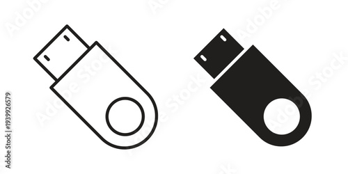 usb drive icon. Premium thin line vector illustrator. Vector EPS10